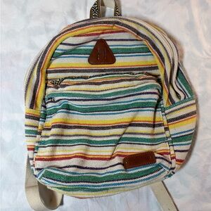 Mad Love Colorful Striped Backpack